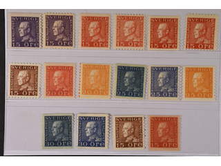 Sweden. ★★ 1920–36. GV Coil. All different, e.g. F 175A+C, 176A+C, 177Ac+C, 178C, 180a, …