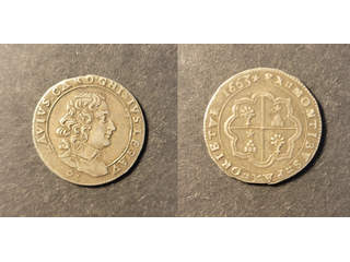 France / Italy. Avignon Alexander VII (1655-1667) 1 luigino (1/12 ecu) 1663, VF