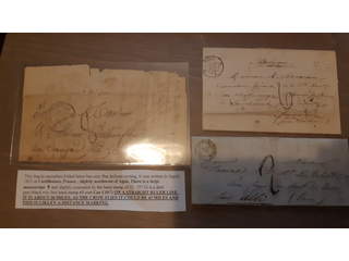 France. Lot prephilately förfilateli 1830s–1850s. Nine letters with postage due marks 2, …
