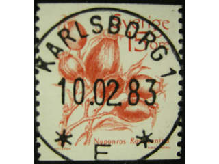 Sweden. Facit 1243 used , 1983 Fruits 15 öre red. EXCELLENT cancellation KARLSBORG 1 …