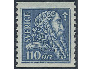 Sweden. Facit 154 ★★, 1921 Gustaf Vasa 110 öre blue. Excellent quality. SEK 1600