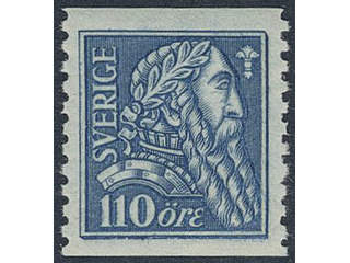 Sweden. Facit 154 ★★, 1921 Gustaf Vasa 110 öre blue. Excellent quality. SEK 1600