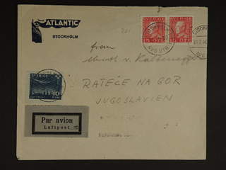Sweden. Air mail cover Facit 177Ac, 231 , 10+2x15 öre on air mail cover sent from …