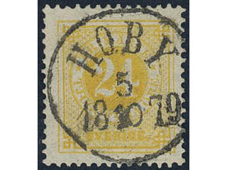 Sweden, Sverige, Sverige, Sverige. Facit 34c used, 24 öre orange-yellow. Superb …