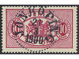 Sweden. Official Facit Tj16Ba used , 10 öre clear carmine, anilline ink, type II, perf …