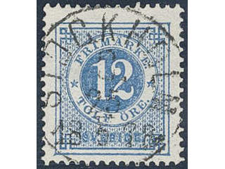 Sweden. Facit 32a used , 12 öre dull light blue. EXCELLENT cancellation STOCKHOLM …