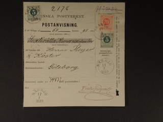 Sweden. Facit 43, 46 cover , 2x5+20 öre, scarce combination, on money order sent from …