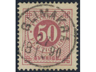 Sweden. Facit 48d used, 50 öre dull carmine on yellowish paper. EXCELLENT cancellation …