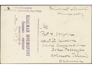 Sweden. Facit 143A cover , 5 öre on postcard with indicia “TRYCKSAKER IMPREMÉ, PRINTED …