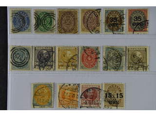 Denmark. Used 1870–1912. All different, e.g. F 20, 24, 36, 44, 47-48, 52, 67-68. Mostly …