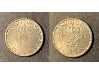 Norge Haakon VII (1905-1957) 1 krone 1957, 0