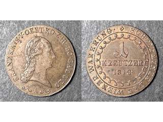 Österrike Franz I (1806-1835) 1 kreuzer 1812 A, AU/UNC