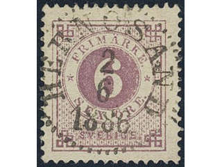 Sweden, Sverige, Sverige, Sverige. Facit 31i used, 6 öre red-lilac on soft paper. …