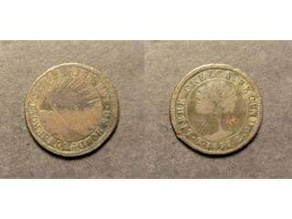 Honduras 1 real 1844 TG, F Ex. Richard Stuart