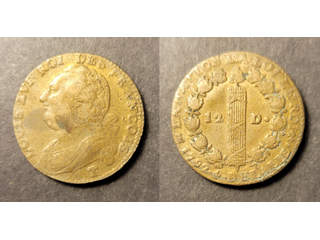 France Louis XVI (1774-1792) 12 deniers 1792 T (Nantes), VF