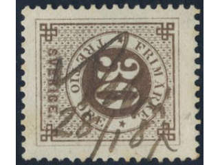 Sweden. Facit 47. Cancellations,. Manuscript cancel 'Arbrå 28/1 87'.