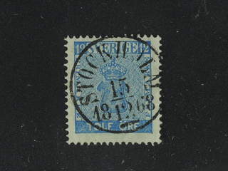Sweden. Facit 9d3 used , 12 öre light blue, perforation of 1865. EXCELLENT cancellation …