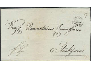 Sweden. M county. MALMÖ 12.11.1832, arc postmark. Type 2 on cover sent to Stockholm. …