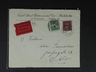 Sweden. Facit 143A, 163 cover , 5+60 öre on special delivery cover sent from STOCKHOLM 3 …