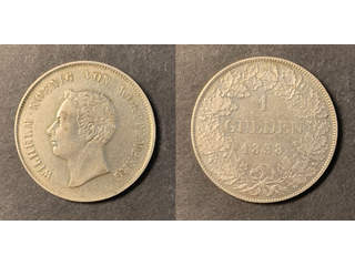 Tyskland Wilhelm I (1816-1864) 1 gulden 1838, VF-XF