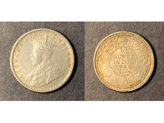 Indien (GB) George V (1910-1936) 1/4 rupee 1934 Calcutta, UNC