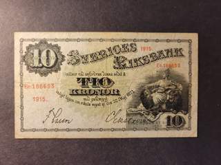 Sverige 10 kronor 1915, 1