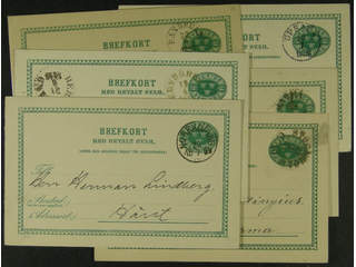 Sweden. Postal stationery, double postcard Facit bKd8 , Reply card 5+5 öre with …