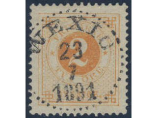 Sweden, Sverige, Sverige, Sverige. Facit 40a used, 2 öre yellowish orange. Superb …