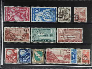 Germany French Zone. Used 1948–49. Allgemein 5, Reinland, all different, e.g. Mi 30-31, …