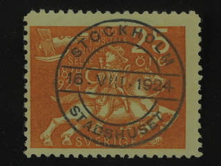 Sweden. Facit 215 used , 25 öre orange. EXCELLENT cancellation STOCKHOLM STADSHUSET …