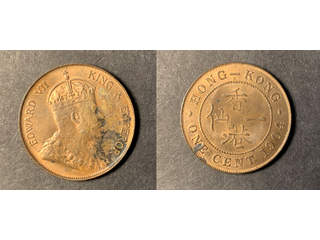 Hongkong Edward VII (1901-1910) 1 cent 1904 H, XF-UNC fläck