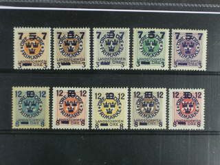 Sweden. Facit 126–35 ★★/★ , 1916 Landstorm III SET (10). Eight stamps mnh.