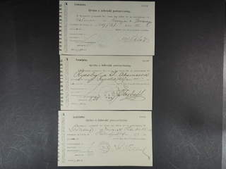 Sweden. Postal document. (Blankett n:r 139, a.) Mars 1878, fourteen receipts for money …