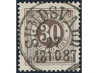 Sweden, Sverige, Sverige, Sverige. Facit 47c used, 30 öre black-brown. EXCELLENT …