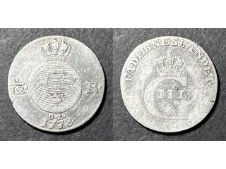 Sverige Gustav III (1771-1792) 1/12 riksdaler 1778, 1/1+ rengjord