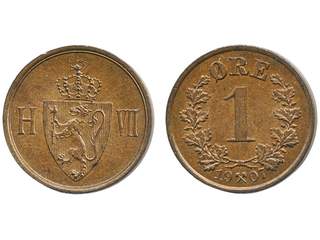 Coins, Norway. Haakon VII, NM 221, 1 øre 1907. 0.