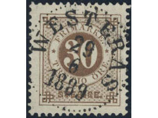 Sweden, Sverige, Sverige, Sverige. Facit 47e used, 30 öre yellowish brown. Superb …