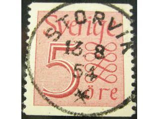 Sweden. Facit 393 used , 1951 New Numeral Type, type 1 5 öre pale red-violet (1). …