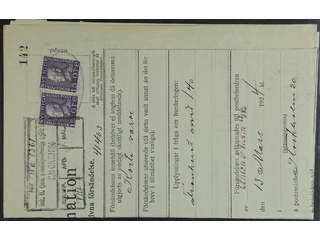 Sweden. Facit 175A cover , 2x15 öre on complaint regarding a missing cash on delivery …