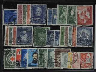 Germany GFR (BRD). Used 1949–59. All different, e.g. Mi 116-20, 147, 150-51, 153-54, …