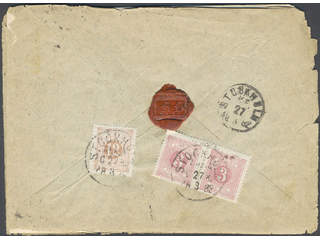 Sweden. Postage due Facit L5, 12 on cover, 2x3+12 öre as postage due on insufficiently …
