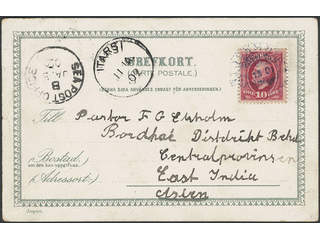 Sweden. Facit 54 on cover, 10 öre on beautiful postcard sent from STOCKHOLM 24.12.01 to …