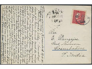 Sweden. Facit 177A cover , 15 öre on picture postcard (Stegeholms slottsruin, Västervik) …