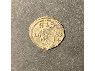 Tyskland 1 pfennig 1683, XF-UNC