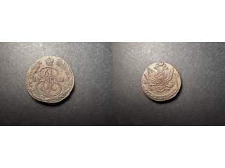 Ryssland Catherine II (1762-1796) 5 kopeks 1781 EM, AU/UNC med lyster