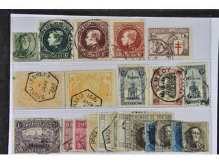 Belgium. Used 1863–1929. All different, e.g. Mi 6 II, 263, 264 II, 265, 392, Railroad 5, …