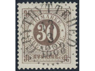 Sweden, Sverige, Sverige, Sverige. Facit 47d used, 30 öre grey-brown. EXCELLENT …