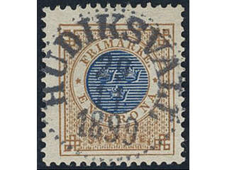 Sweden, Sverige, Sverige, Sverige. Facit 49c used, 1 Krona orange-brown/dark blue on …