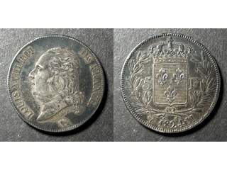 Frankrike Louis XVIII (1814-1824) 5 francs 1824, AU
