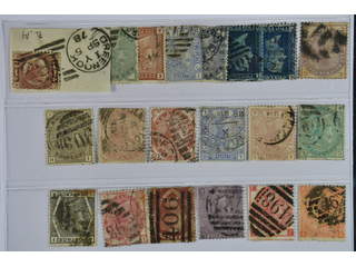 Britain. Used 1858–1883. All different, e.g. Mi 24, 28, 30, 37, 41, 44, 46-47, 51, …